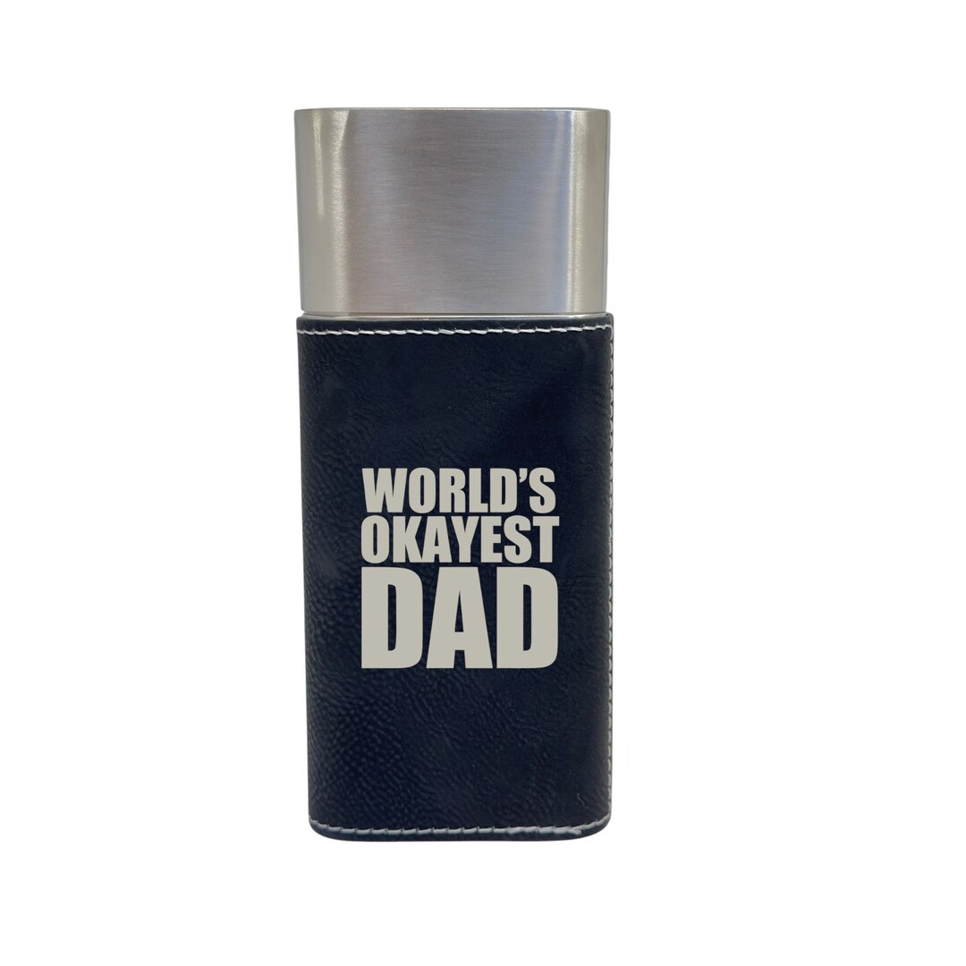 Cigar Case with Cutter - Worlds Okayest Dad Leather Cigar Case with Cutter - Worlds Okayest Dad Leather